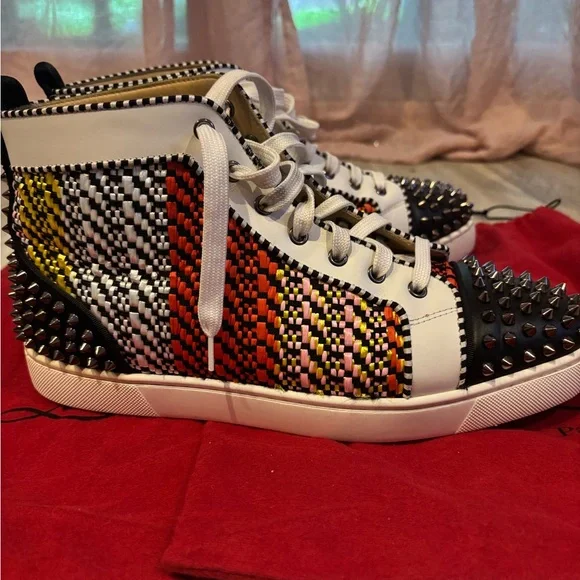 Christian Louboutin Multicolor Spiked Sneakers